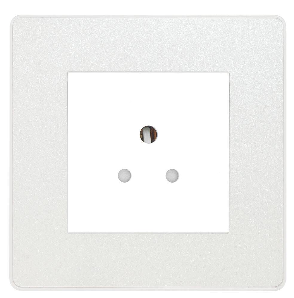 Evolve Polycarbonate Pearlescent White 2A Unswitched Socket PCDCL2AUSSW - The Switch Depot