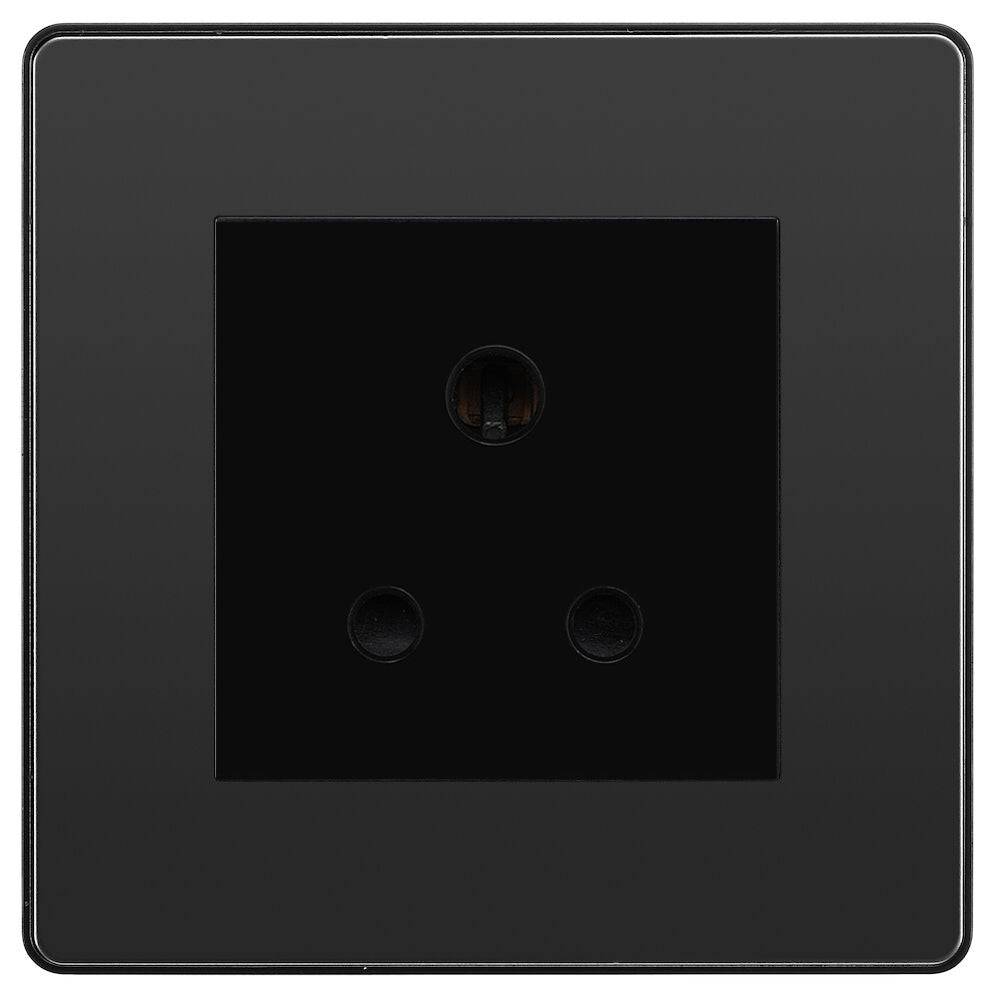 Evolve Polycarbonate Black Chrome 5A Unswitched Socket PCDBC5AUSSB - The Switch Depot