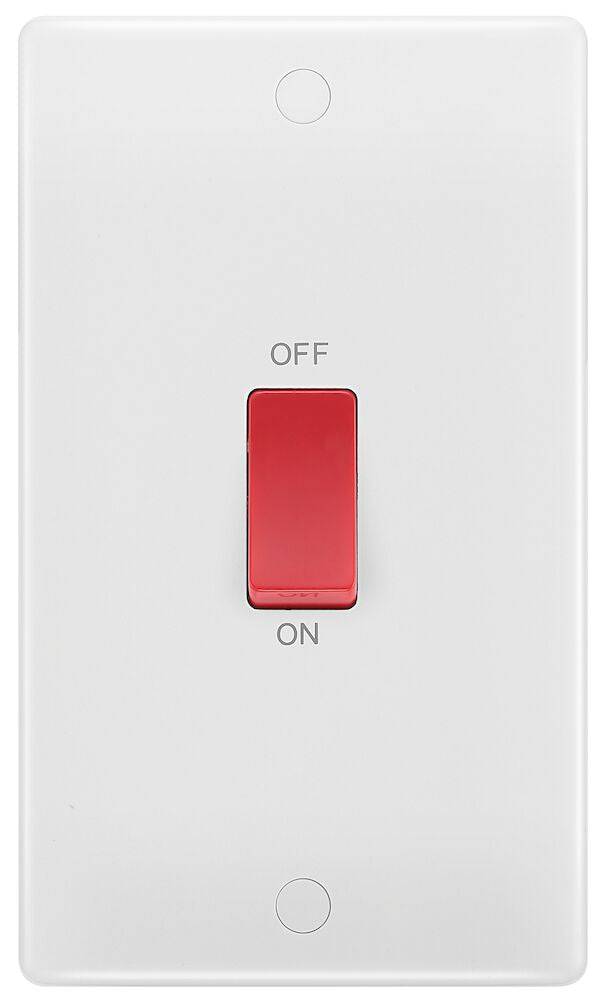 BG Moulded White PVC 45A Cooker Switch 873 | The Switch Depot