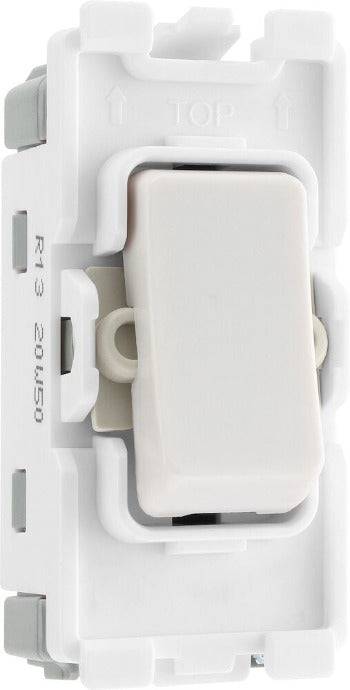 BG White Moulded PVC 20A Intermediate Grid Module R13 - The Switch Depot