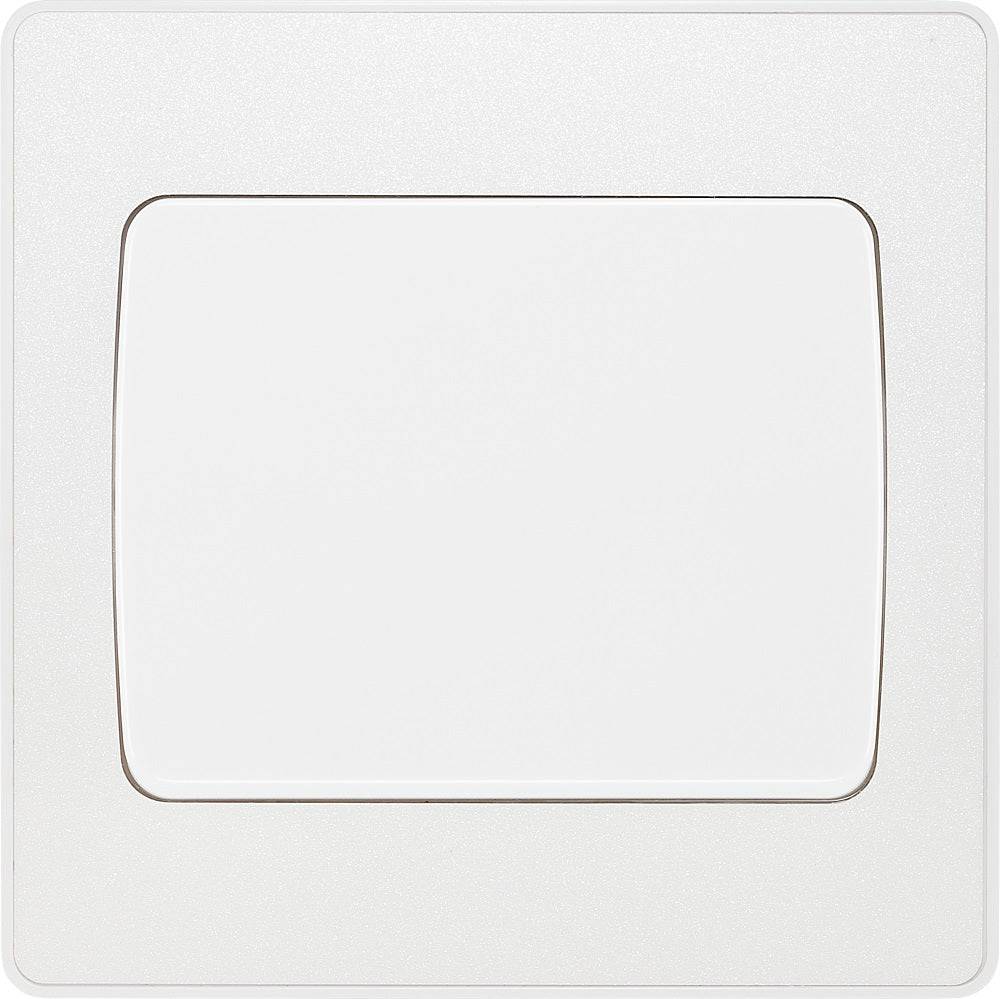 Evolve Polycarbonate Pearlescent White 1G Wide Rocker Light Switch PCDCL12WW - The Switch Depot