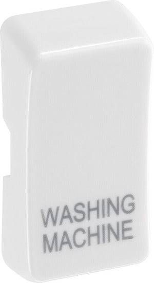 BG White Moulded PVC Engraved Washing Machine Grid Rocker Cap RRWMW - The Switch Depot