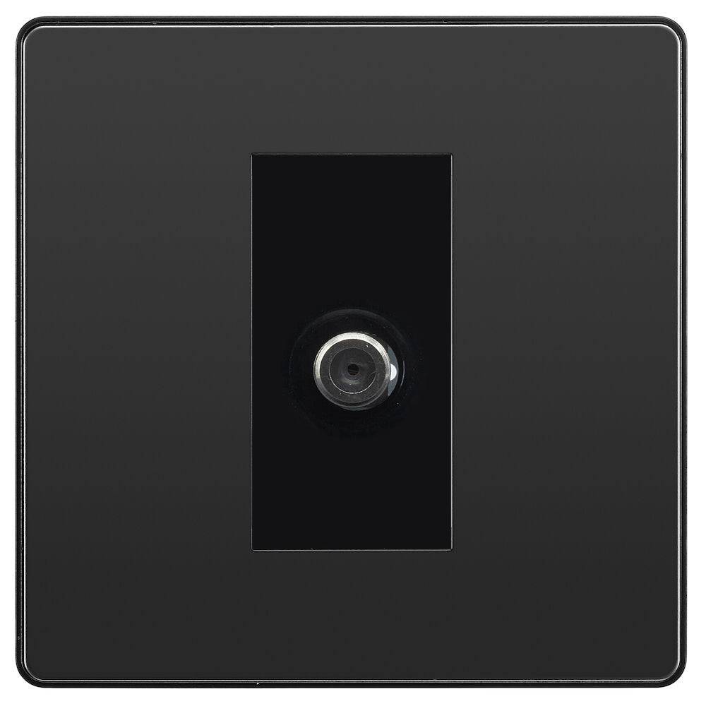 Evolve Polycarbonate Black Chrome Satellite Socket PCDBC61B - The Switch Depot