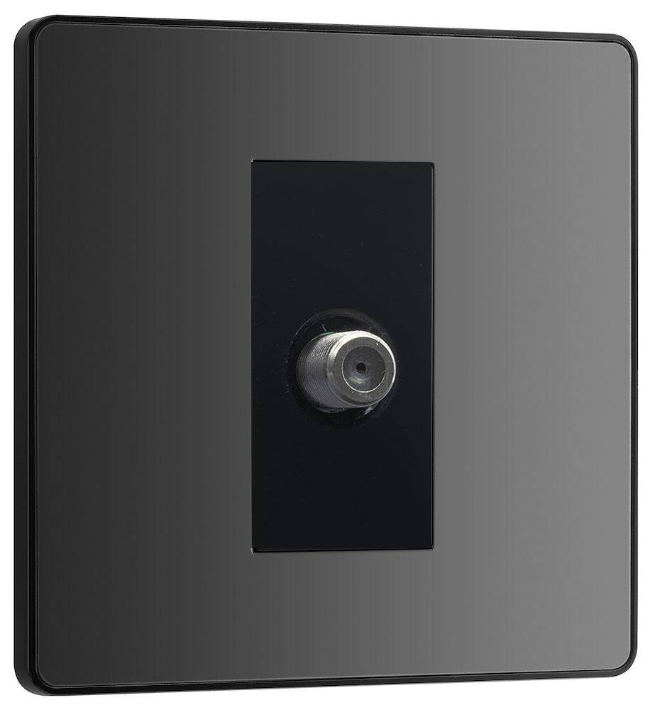 Evolve Polycarbonate Black Chrome Satellite Socket PCDBC61B - The Switch Depot