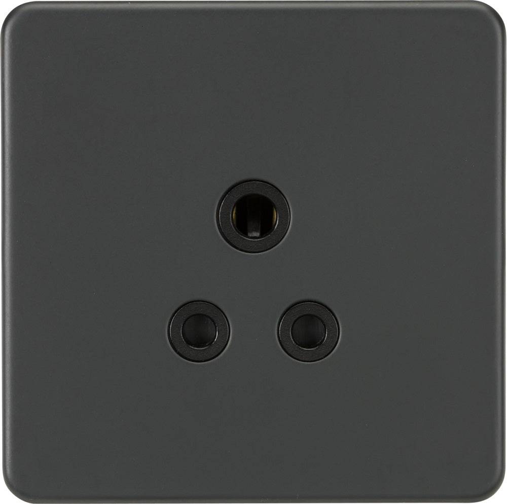 Knightsbridge Screwless Anthracite 5A Unswitched Socket SF5AAT - The Switch Depot