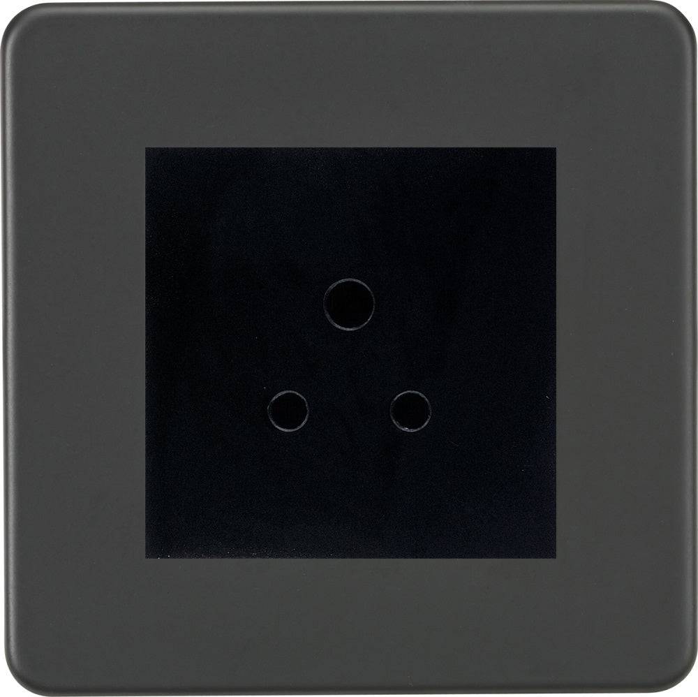 Knightsbridge Screwless Anthracite 5A Unswitched Socket SF5AMAT - The Switch Depot