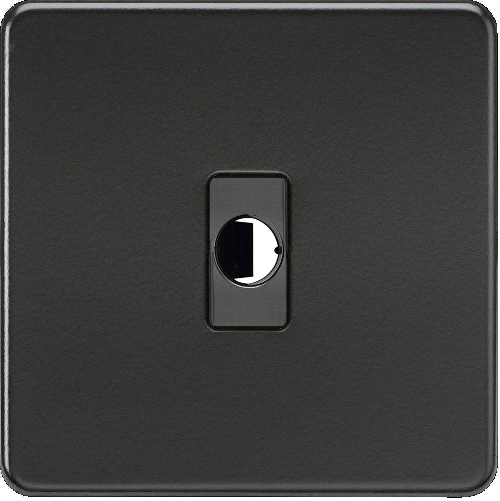 Knightsbridge Screwless Matt Black Flex Outlet SFFLEXMBB - The Switch Depot