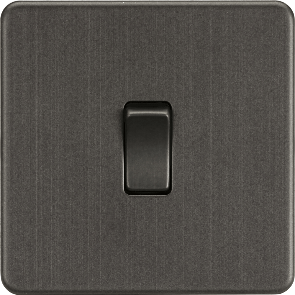 Knightsbridge Screwless Smoked Bronze Intermediate Light Switch  SF1200SB - The Switch Depot