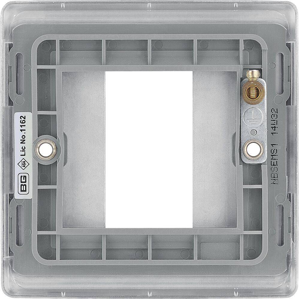 Nexus Metal Brushed Steel 1G Euro Plate NBSEMS1 - The Switch Depot