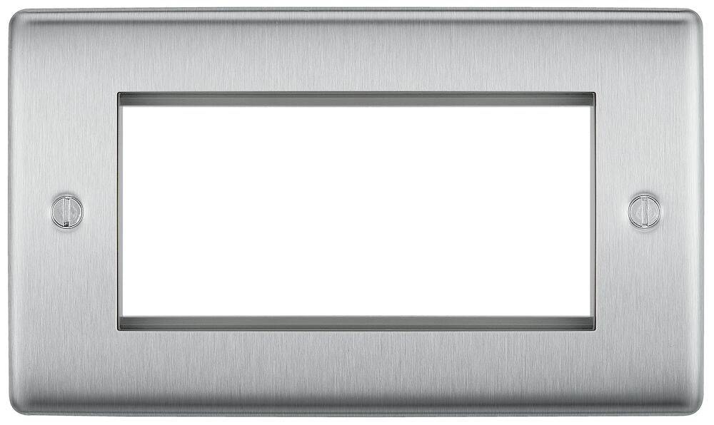 Nexus Metal Brushed Steel 4G Euro Plate NBSEMR4 - The Switch Depot