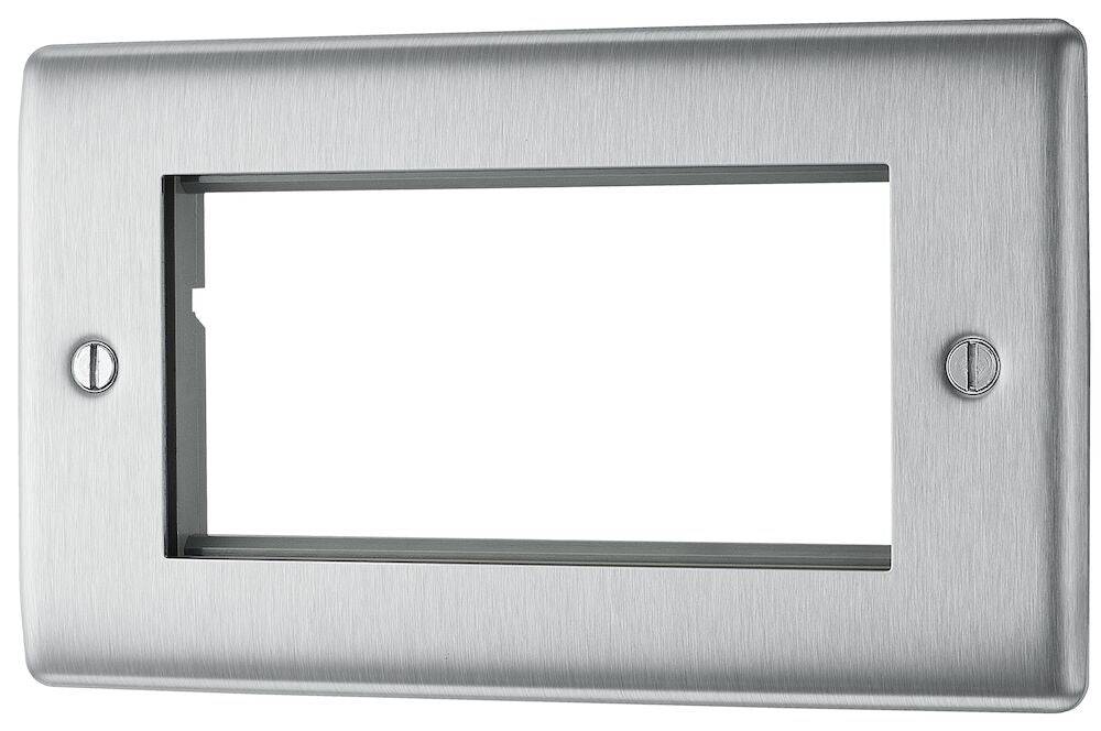 Nexus Metal Brushed Steel 4G Euro Plate NBSEMR4 - The Switch Depot