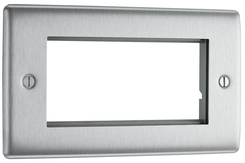 Nexus Metal Brushed Steel 4G Euro Plate NBSEMR4 - The Switch Depot