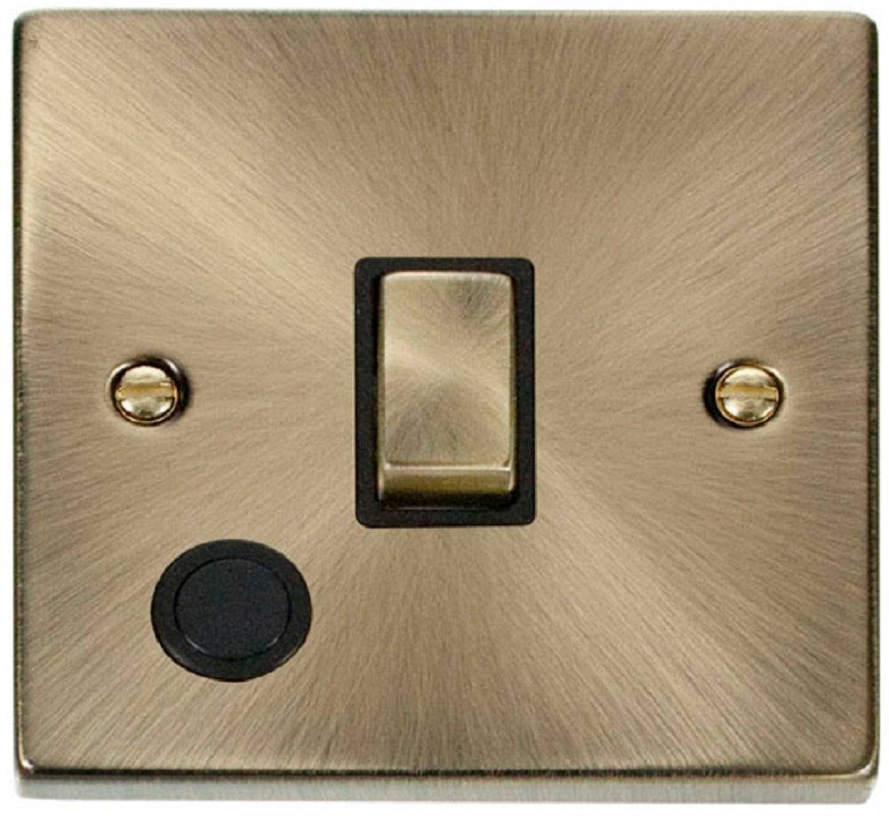 Click Deco Antique Brass 20A Double Pole Switch with Flex VPAB522BK - The Switch Depot