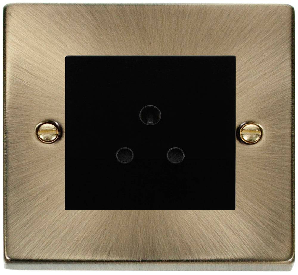 Click Deco Antique Brass 5A Unswitched Socket VPAB038MBK - The Switch Depot