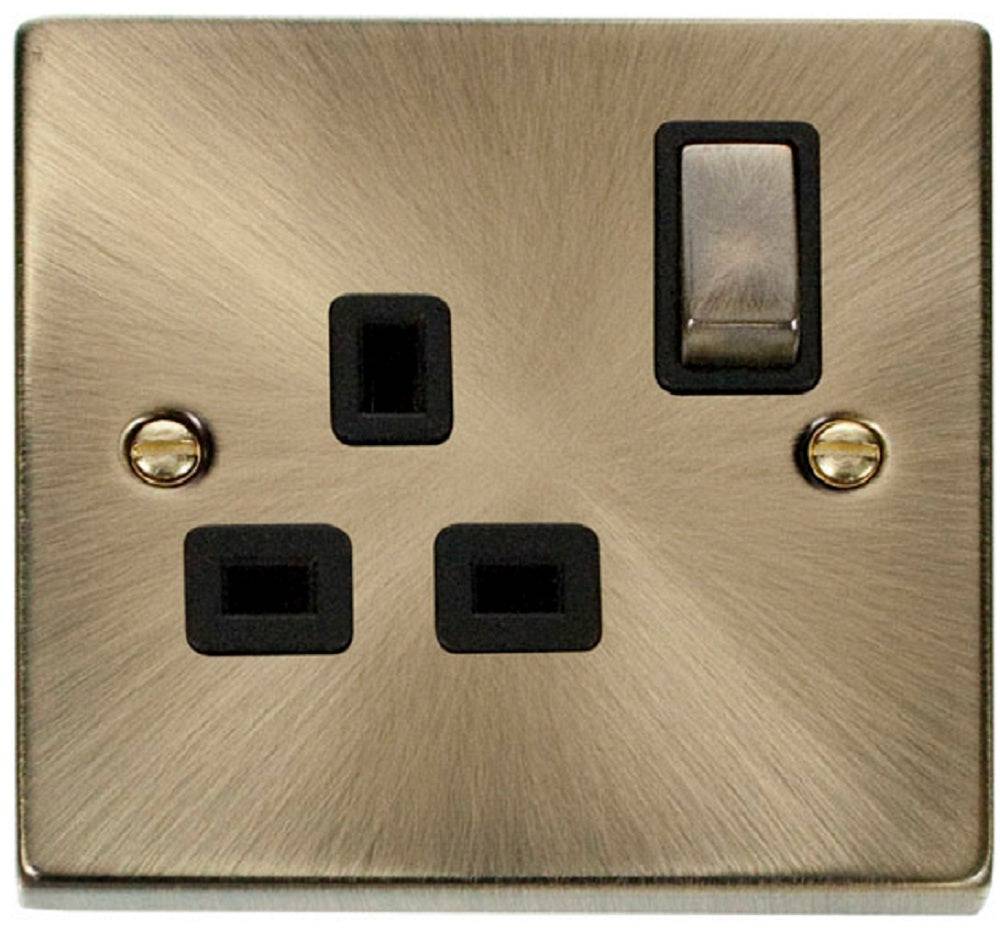 Click Deco Antique Brass Single Socket VPAB535BK - The Switch Depot