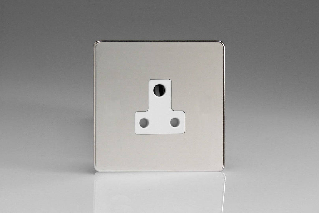 Varilight Screwless Polished Chrome 5A Unswitched Socket XDCRP5AWS - The Switch Depot