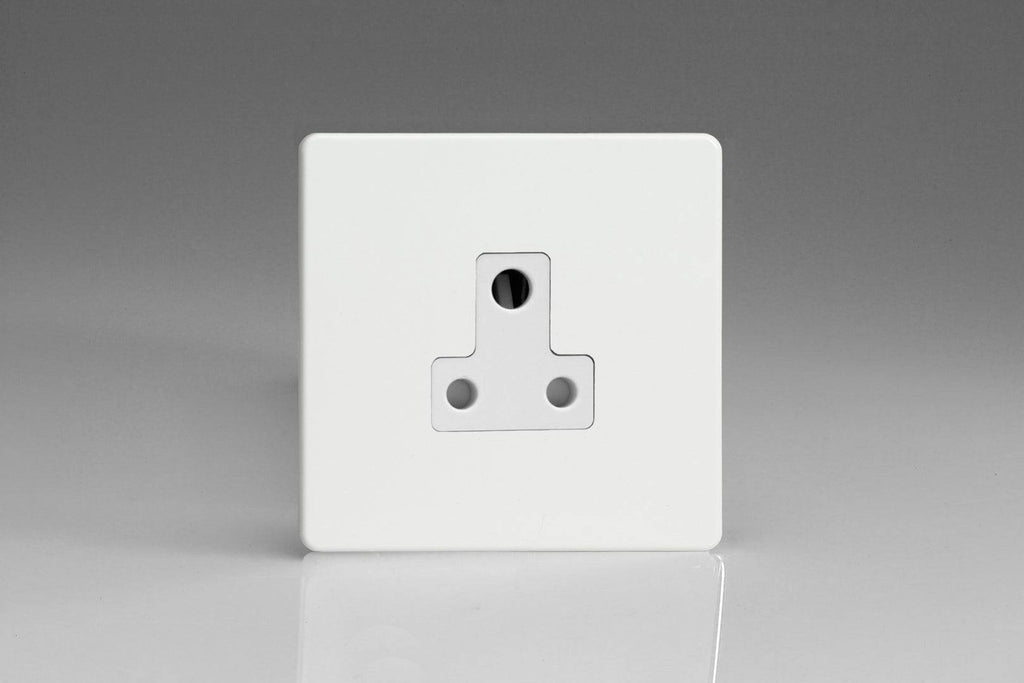 Varilight Screwless White 5A Unswitched Socket XDQRP5AWS - The Switch Depot