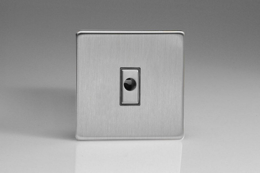 Varilight Screwless Brushed Steel Flex Outlet XDSFODS - The Switch Depot