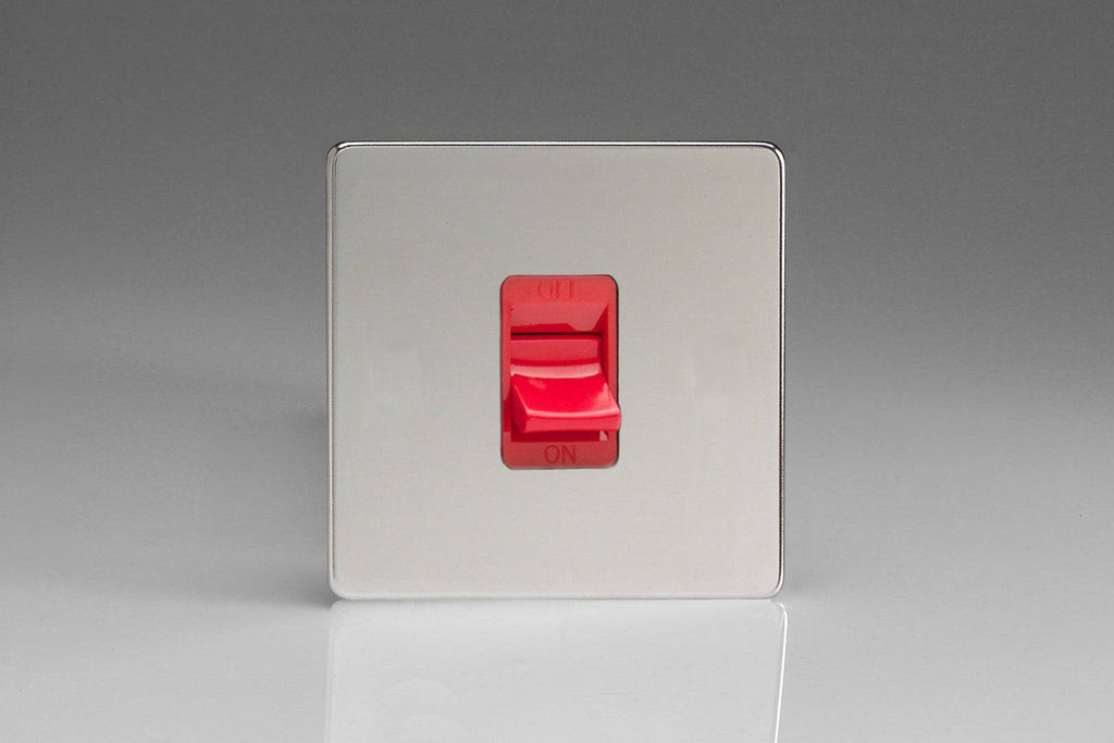 Varilight Screwless Polished Chrome 45A Cooker Switch XDC45SS - The Switch Depot