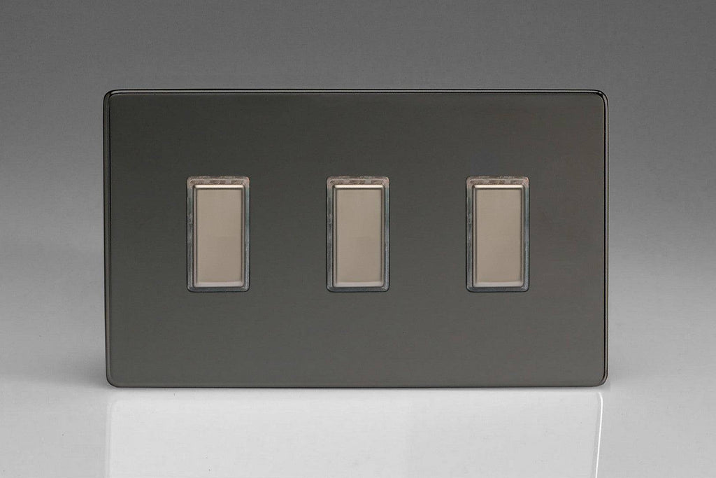 Varilight Screwless Iridium Triple Secondary Touch Dimmer Switch JDIES003S - The Switch Depot