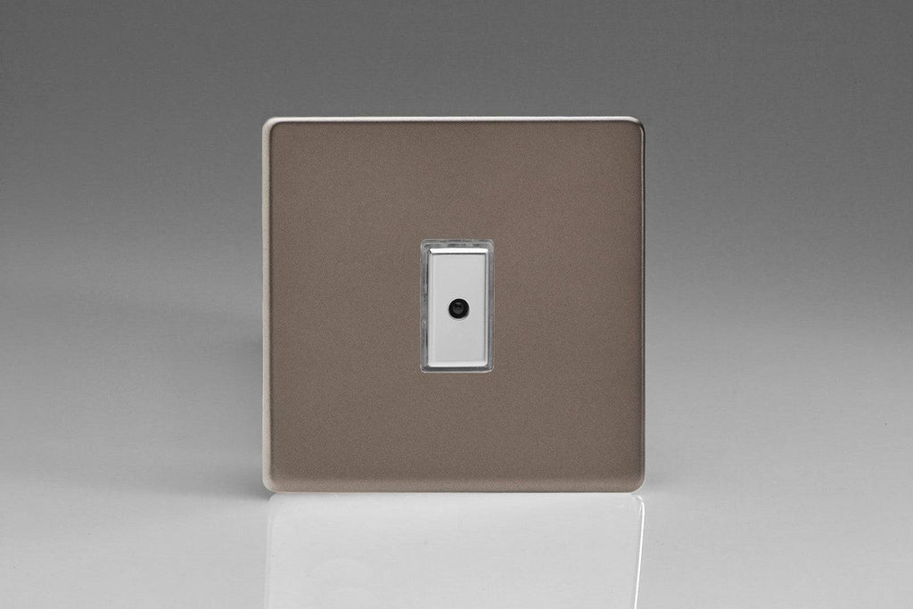 Varilight Screwless Pewter Single Master Touch Dimmer Switch JDRE101S - The Switch Depot