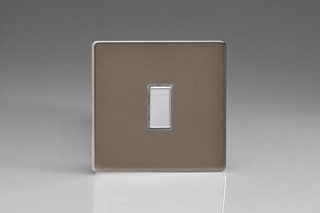 Varilight Screwless Pewter Single Secondary Touch Dimmer Switch JDRES001S - The Switch Depot