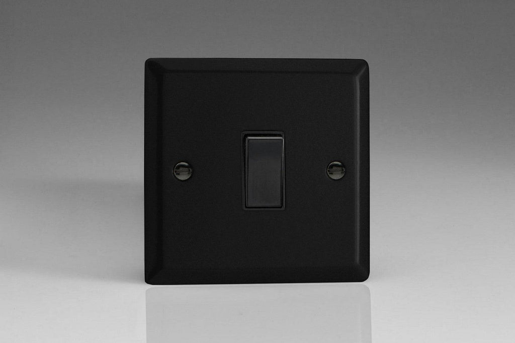 Varilight Urban Matt Black 1G Intermediate Switch XY7B.MB - The Switch Depot