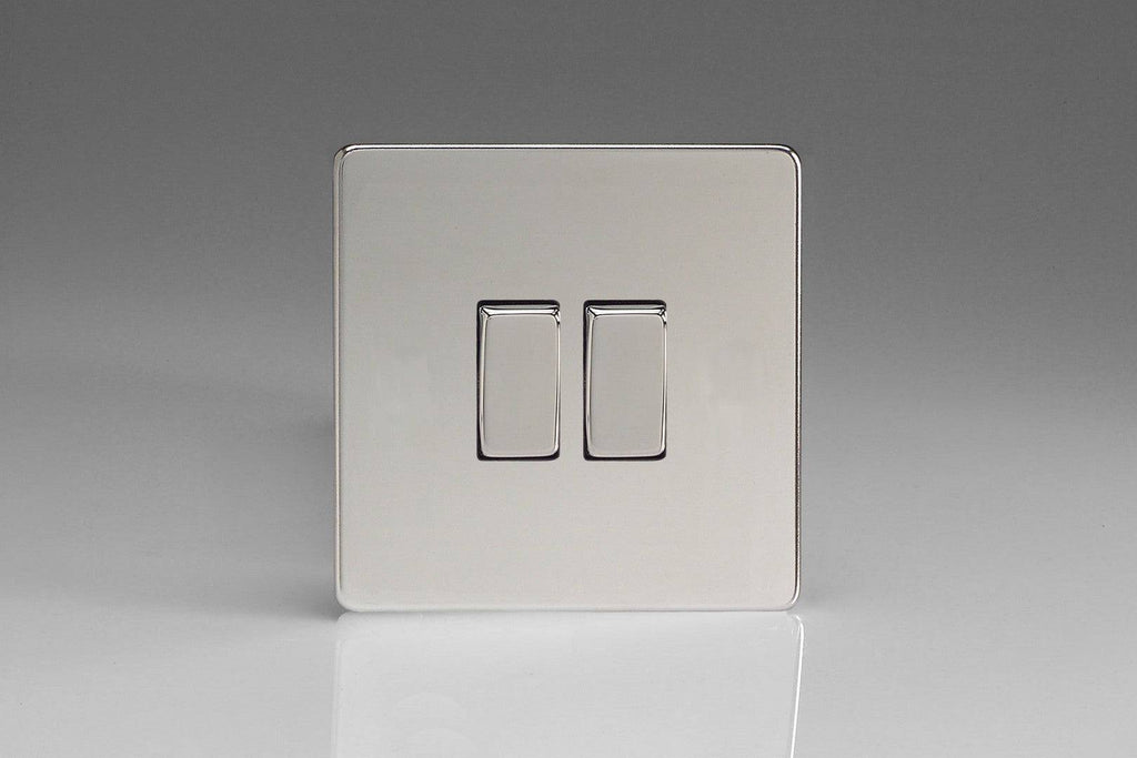 Varilight Screwless Polished Chrome 2W and Intermediate Light Switch XDC71S - The Switch Depot