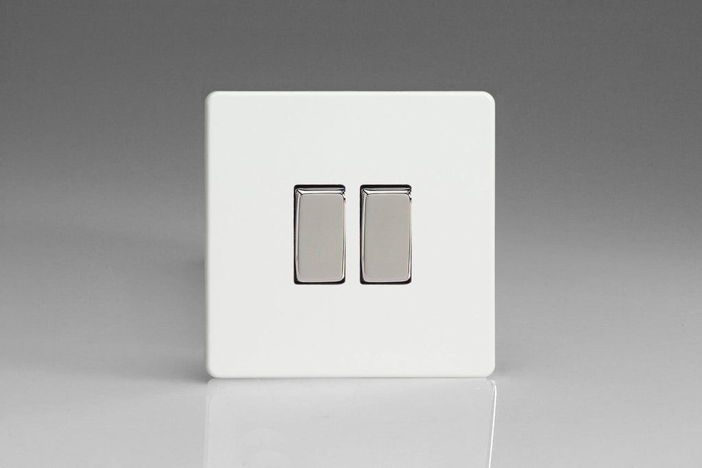 Varilight Screwless White 2W and Intermediate Light Switch XDQ71S - The Switch Depot