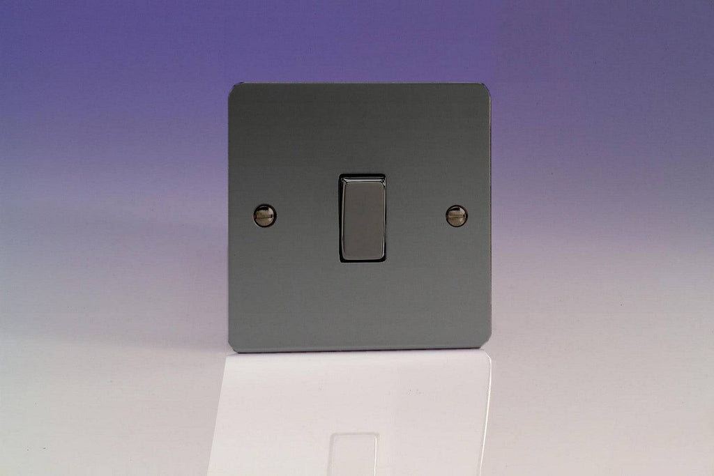 Varilight Ultraflat Iridium Black 1G Light Switch XFI1D - The Switch Depot