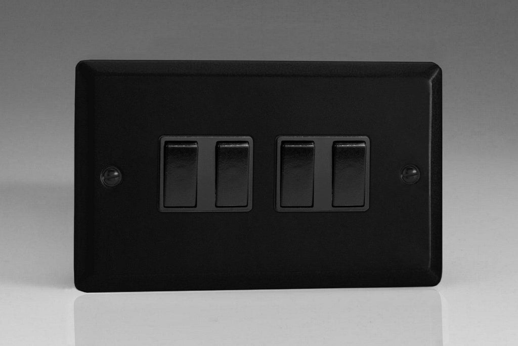 Varilight Urban Matt Black 4G Light Switch XY9B.MB - The Switch Depot