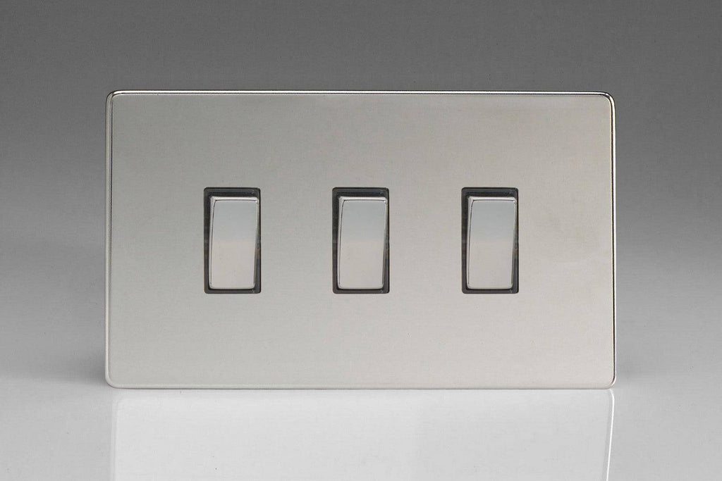 Varilight Screwless Polished Chrome 3G Light Switch XDC93S - The Switch Depot