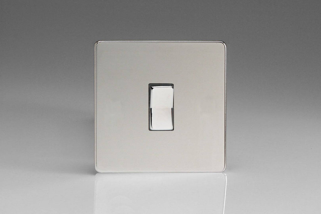 Varilight Screwless Polished Chrome 2 Way and Off Retractive Momentary Switch XDCR1S - The Switch Depot